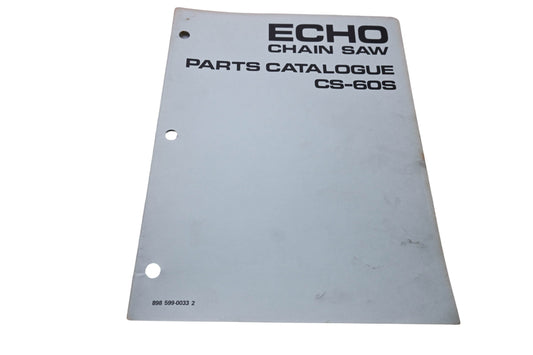 Kioritz Corporation 898 599-0033 2 Echo Chain Saw Parts Catalog CS-60S