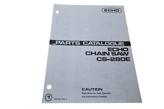 Kioritz Corporation 898 595-1393 8 Parts Catalogue Echo Chain Saw CS-280E NOS