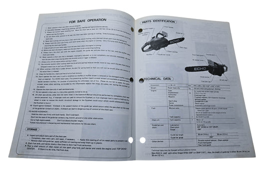 Kioritz Corporation 898 560-1533 0 Operator's Manual Echo Chain Saw CS-290EVL