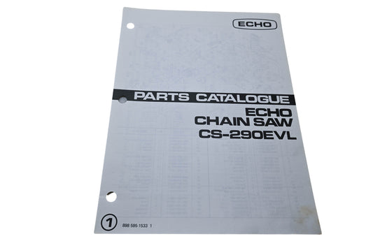 Kioritz Corporation 898 595-1533 1 Parts Catalogue Echo Chain Saw CS-290EVL NOS