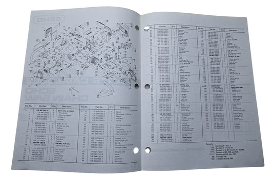 Kioritz Corporation 898 595-1533 1 Parts Catalogue Echo Chain Saw CS-290EVL NOS