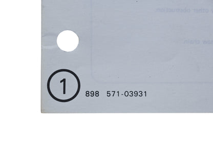 Kioritz Corporation 898 571-03931 Echo Chain Saw Operator's Manual CS-302