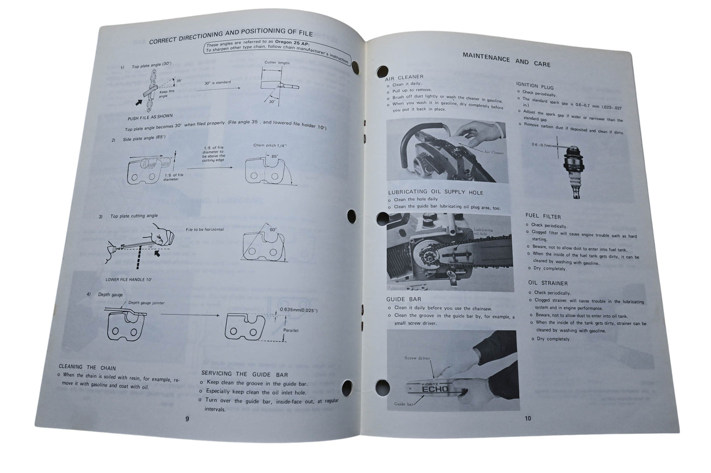 Kioritz Corporation 898 571-1333 2 Echo Chain Saw Operator's Manual CS-302S