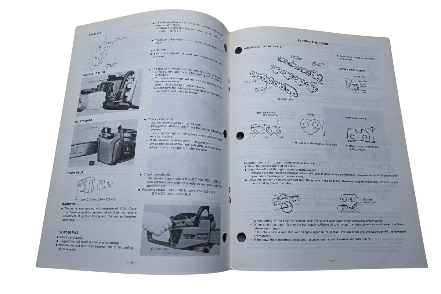 Kioritz Corporation 898 561-1513 1 Echo Chain Saw Operator's Manual CS-330EVL