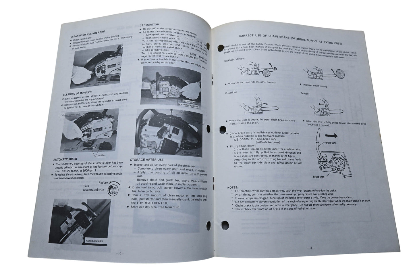 Kioritz Corporation 898 571-1053 1 Echo Chain Saw Operator's Manual CS-351VL