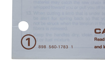 Kioritz Corporation 898 560-1783 1 Echo Operator's Manual Chain Saw CS-440EVL CS-440EVLP