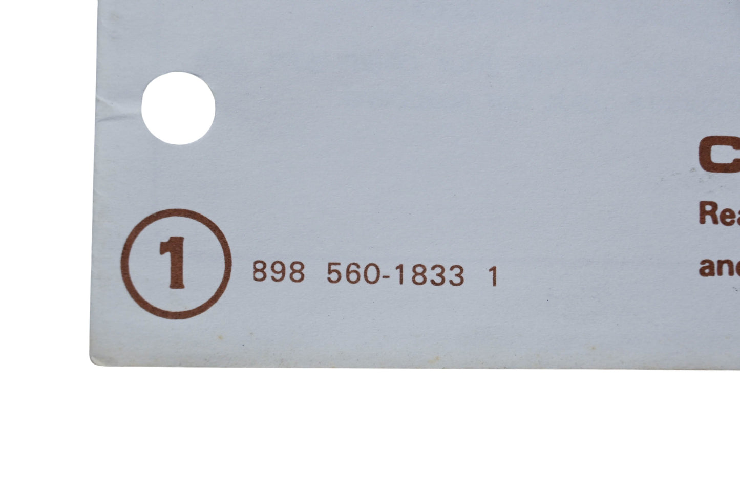 Kioritz Corporation 898 560-1833 1 Echo Operator's Manual Chain Saw CS-510EVL CS-510EVLP