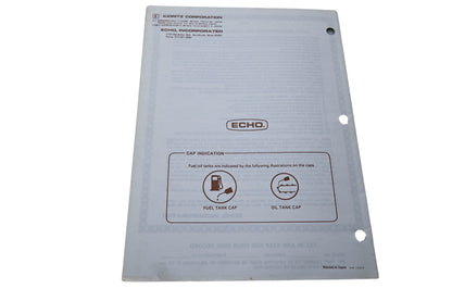 Kioritz Corporation 898 560-1843 0 Echo Operator's Manual Chain Saw CS-660EVL CS-660EVLP