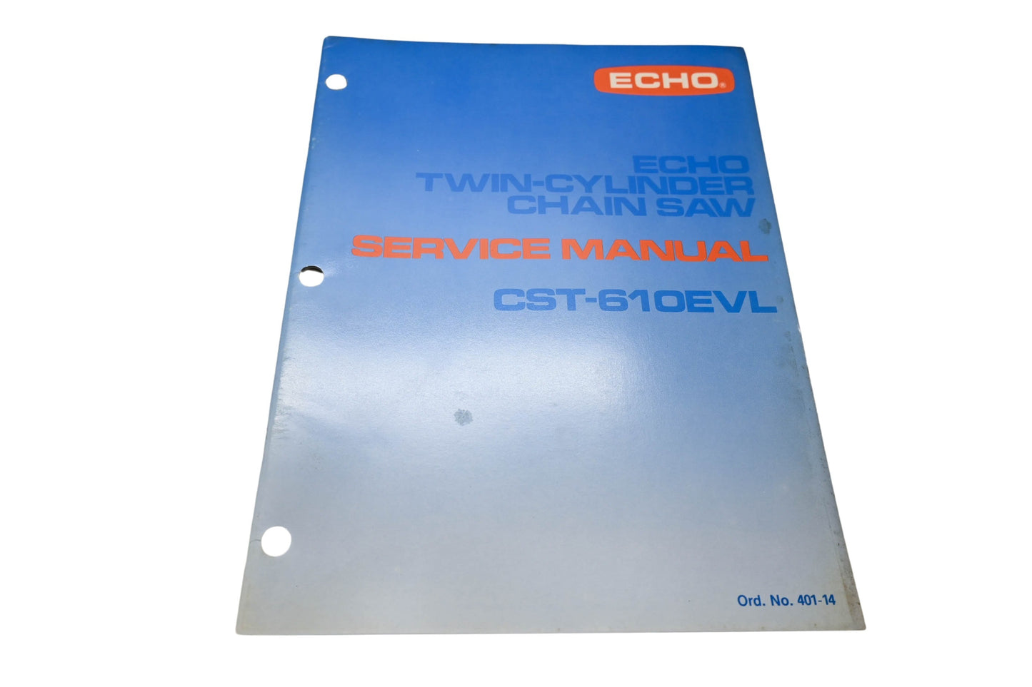 Kioritz Corporation 401-14 Echo Twin-Cylinder Chain Saw Service Manual CST-610EVL