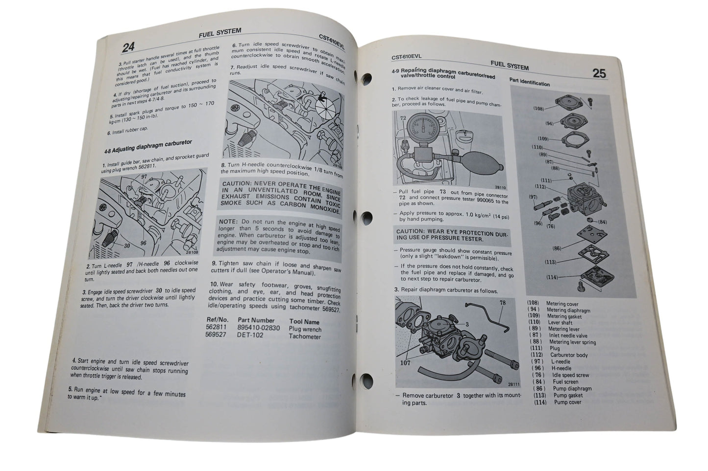 Kioritz Corporation 401-14 Echo Twin-Cylinder Chain Saw Service Manual CST-610EVL