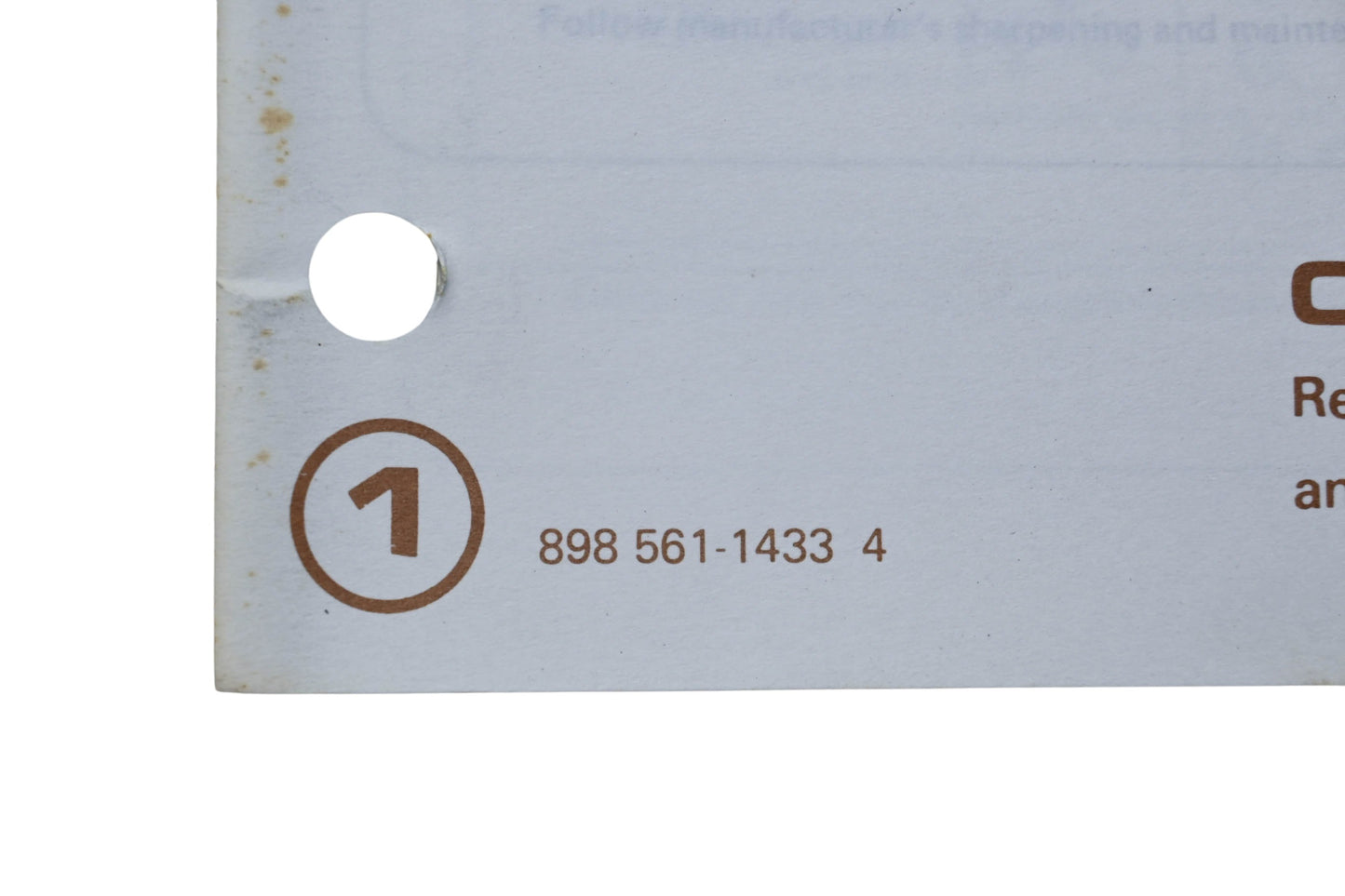 Kioritz Corporation 898 561-1433 4 Echo Operator's Manual Chain Saw CS-650EVL