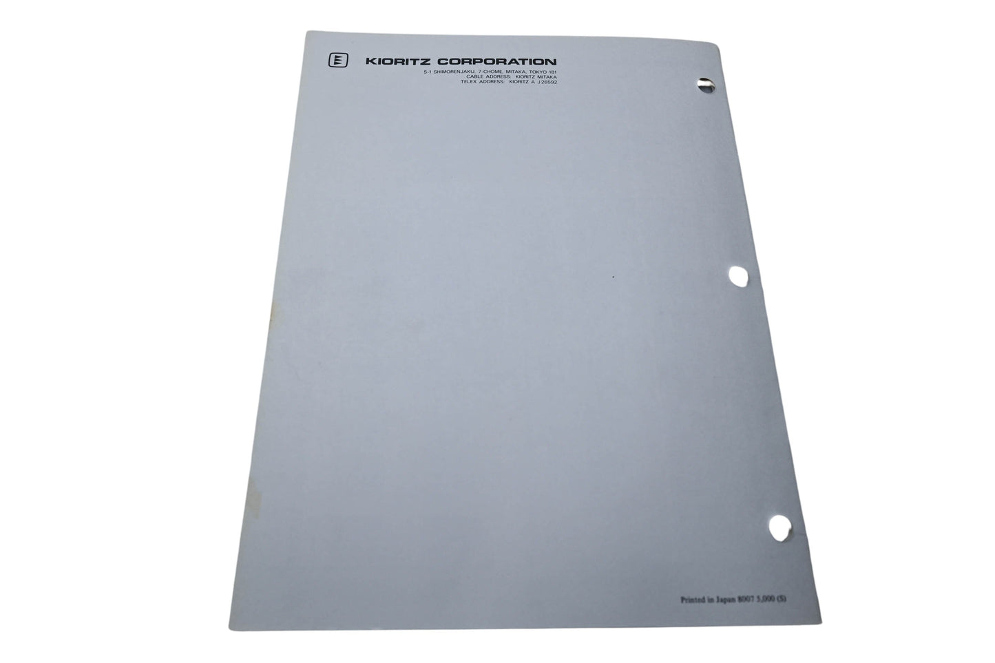 Kioritz Corporation 898 571-1273 5 Echo Chain Saw Operator's Manual CS-750EVL