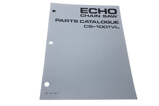 Kioritz Corporation 898 599-1063 7 Echo Chain Saw Parts Catalogue CS-1001VL