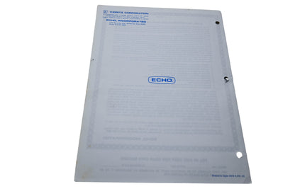 Kioritz Corporation 898 561-1061 1 Echo Operator's Manual Echo Power Sprayer SHR-200E