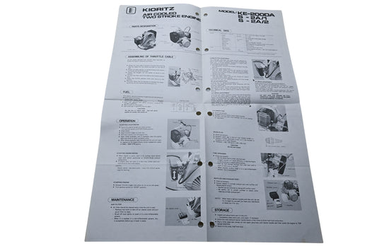 Kioritz Corporation 898 571-0532 1 Kioritz Air Cooled Two Stroke Engine Operator's Manual