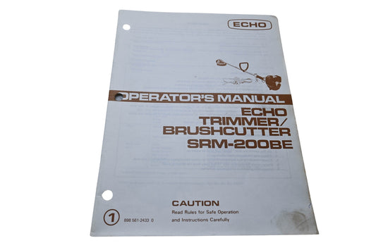 Kioritz Corporation 898 561-2433 0 Echo Operator's Manual Trimmer Brush Cutter SRM-200BE
