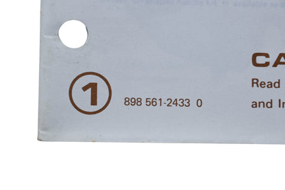 Kioritz Corporation 898 561-2433 0 Echo Operator's Manual Trimmer Brush Cutter SRM-200BE