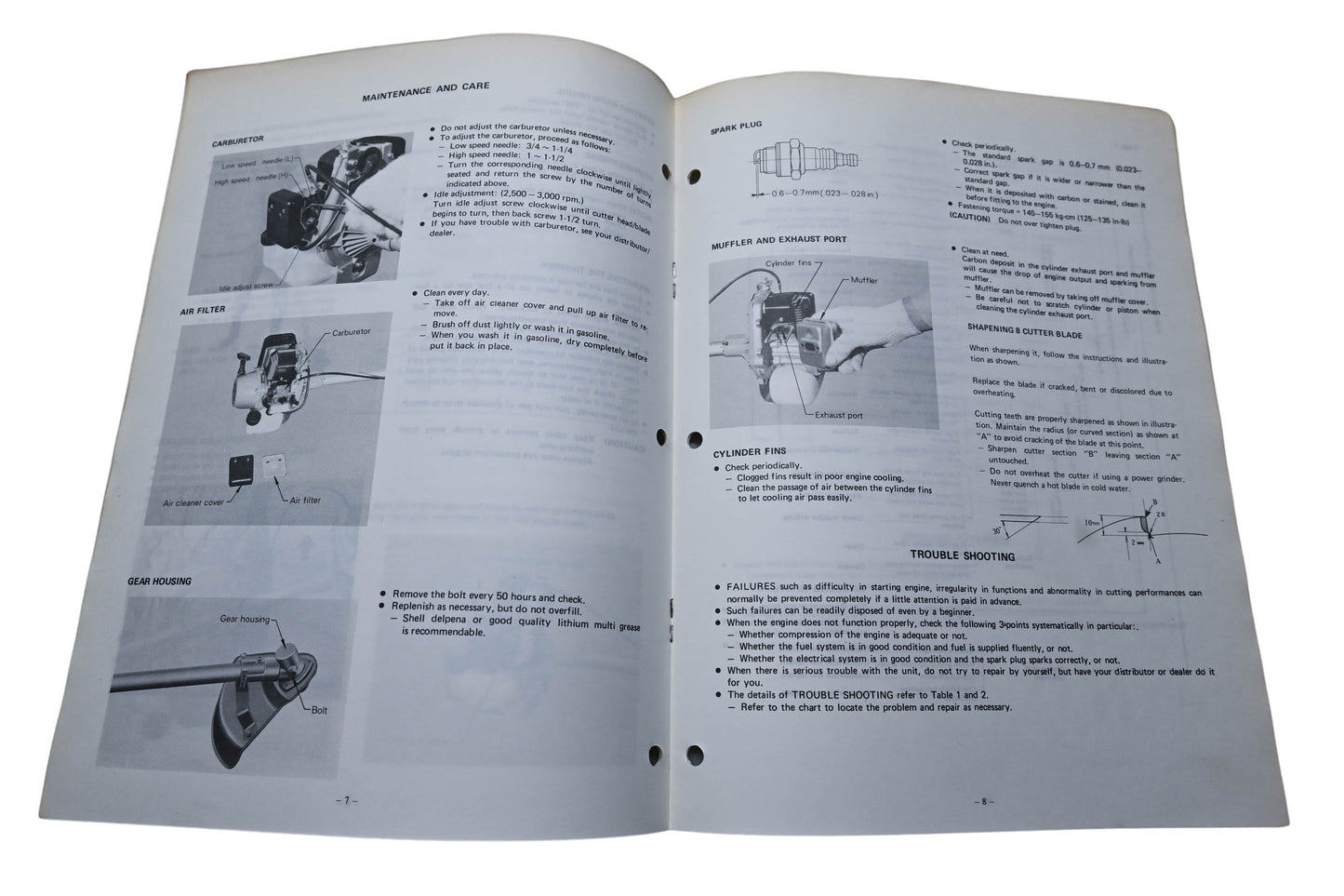 Kioritz Corporation 898 571-0803 3 Echo Weed & Grass Trimmer Operator's Manual SRM-200DB