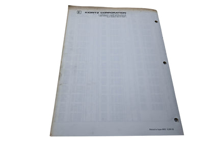 Kioritz Corporation 898 571-0803 3 Echo Weed & Grass Trimmer Operator's Manual SRM-200DB