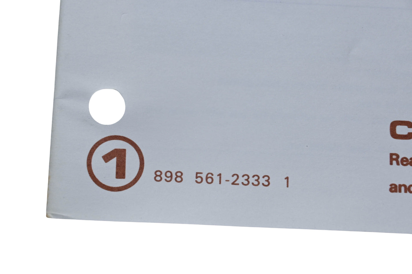 Kioritz Corporation 898 561 2333 1 Echo Operator's Manual Trimmer Brush Cutter SRM-210E