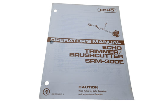 Kioritz Corporation 898 561-0913 1 Echo Operator's Manual Trimmer Brush Cutter SRM-300E