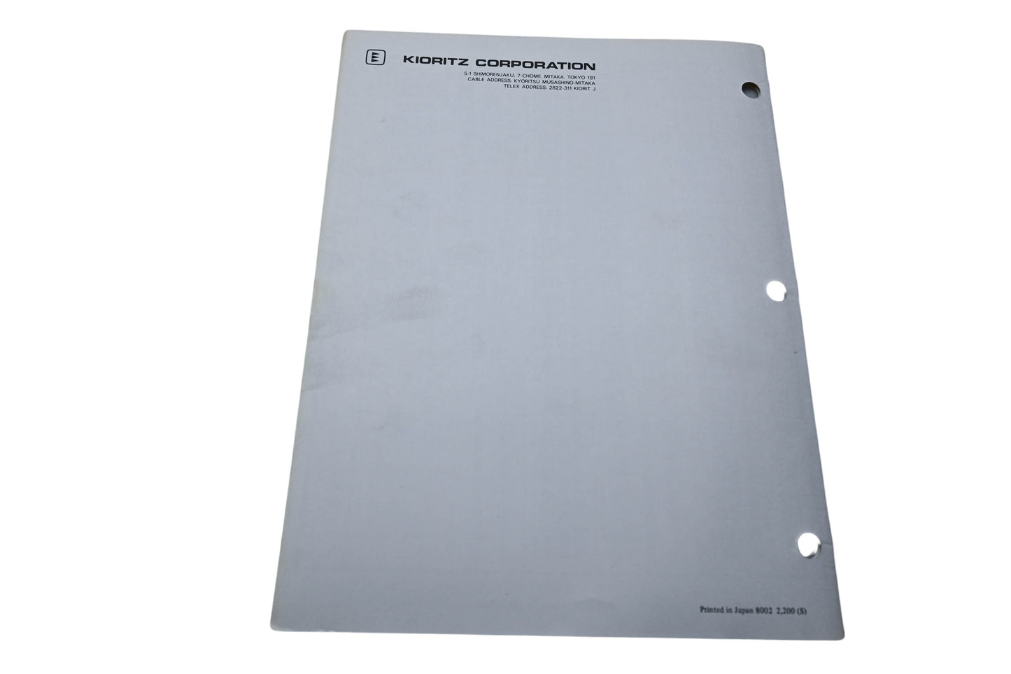 Kioritz Corporation 898 571-0493 5 Kioritz Power Scythe Operator's Manual SRM-302ADX