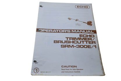 Kioritz Corporation 898 561-0913 2 Echo Operator's Manual Trimmer Brush Cutter SRM-300E/1