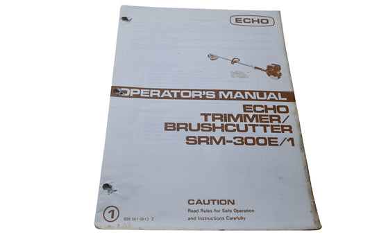 Kioritz Corporation 898 561-0913 2 Echo Operator's Manual Trimmer Brush Cutter SRM-300E/1