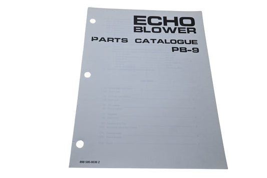 Kioritz Corporation 898 595-0036 2 Echo Blower Parts Catalogue PB-9