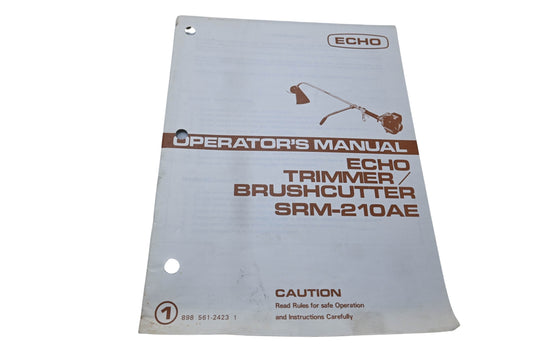 Kioritz Corporation 898 561-2423 1 Echo Operator's Manual Trimmer Brush Cutter SRM-210AE