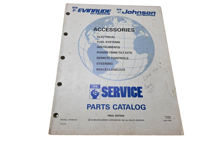 OMC 175189 Service Parts Catalog Accessories 1991