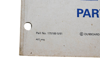 OMC 175189 Service Parts Catalog Accessories 1991