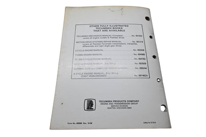 OEM Tecumseh 692508 Mechanic's Handbook Two Cycle Engines