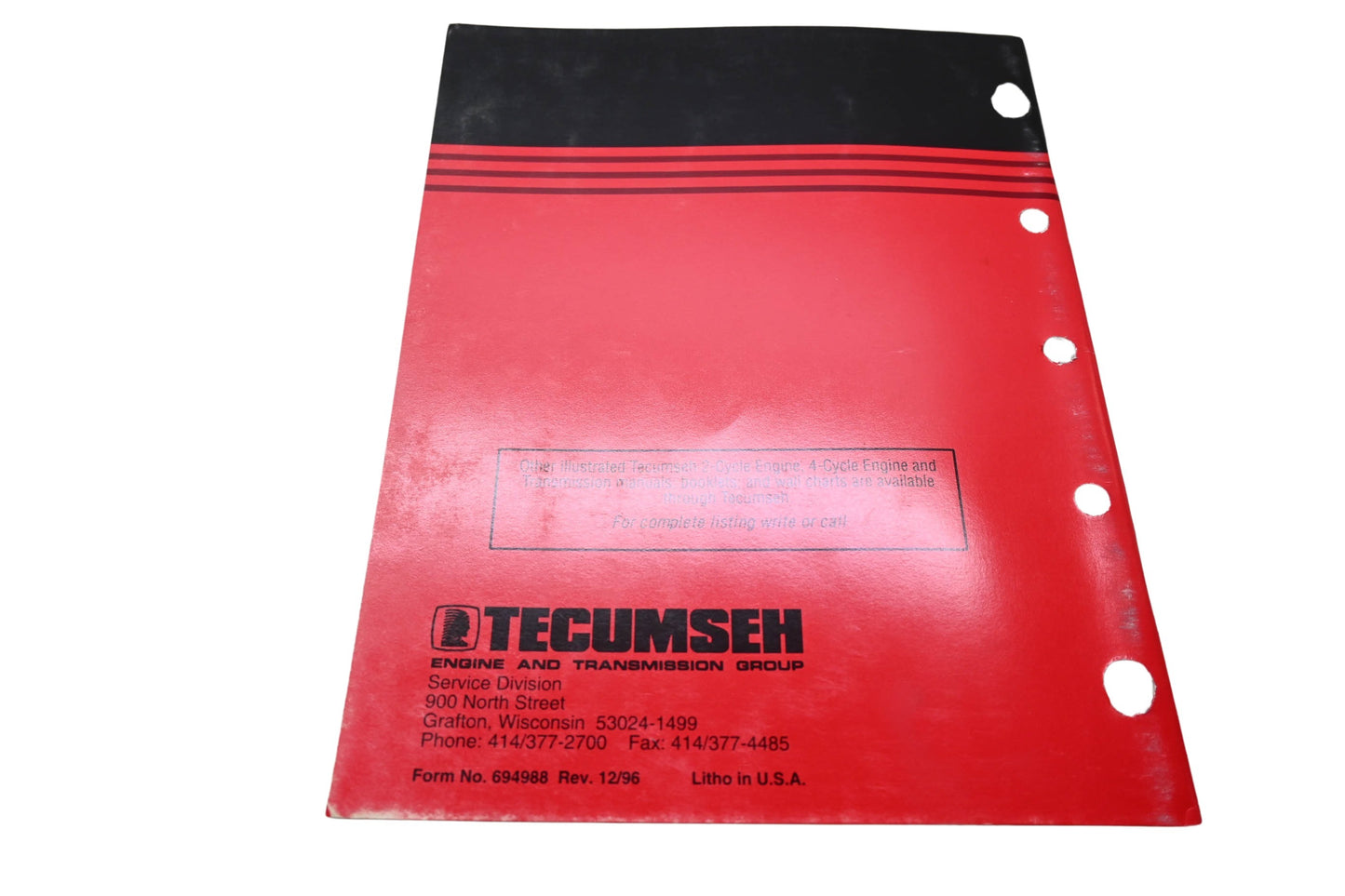 OEM Tecumseh 694988 HSK/HXL840-850 TVS/TVXL840 Two Cycle Engines