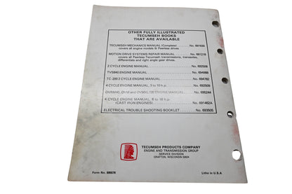 OEM Tecumseh 695578 Vector Mechanic's Handbook