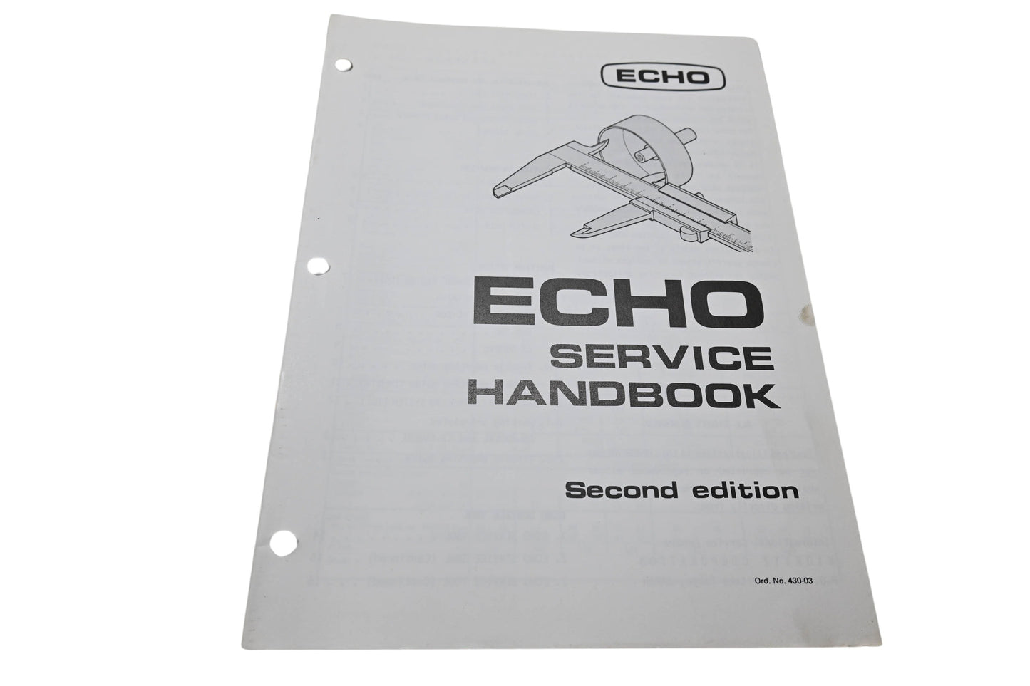 Kioritz Corporation 430-03 Echo Service Handbook Second Edition
