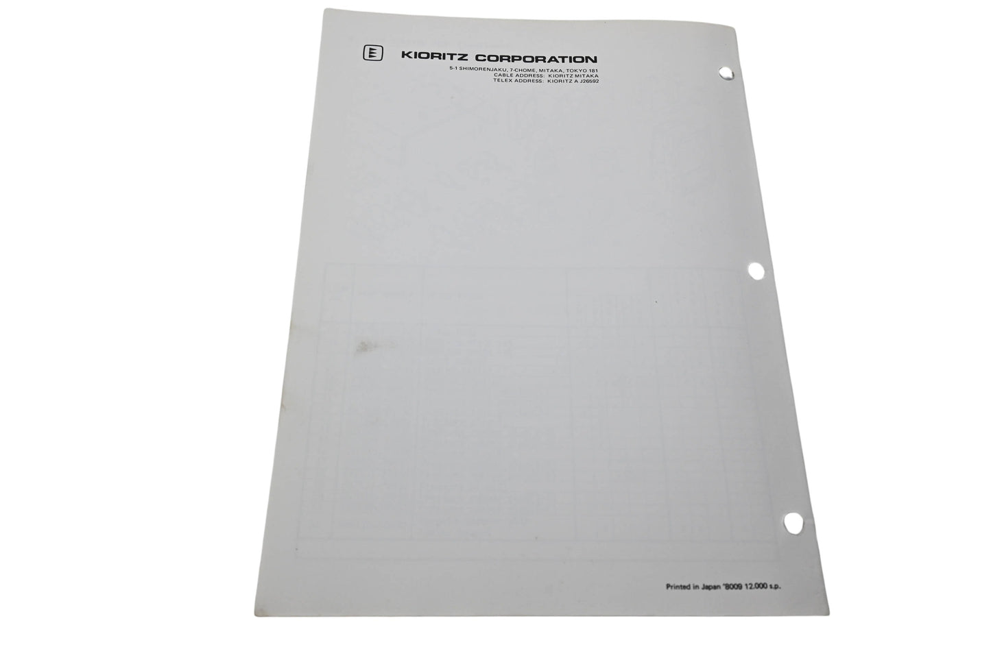 Kioritz Corporation 430-03 Echo Service Handbook Second Edition