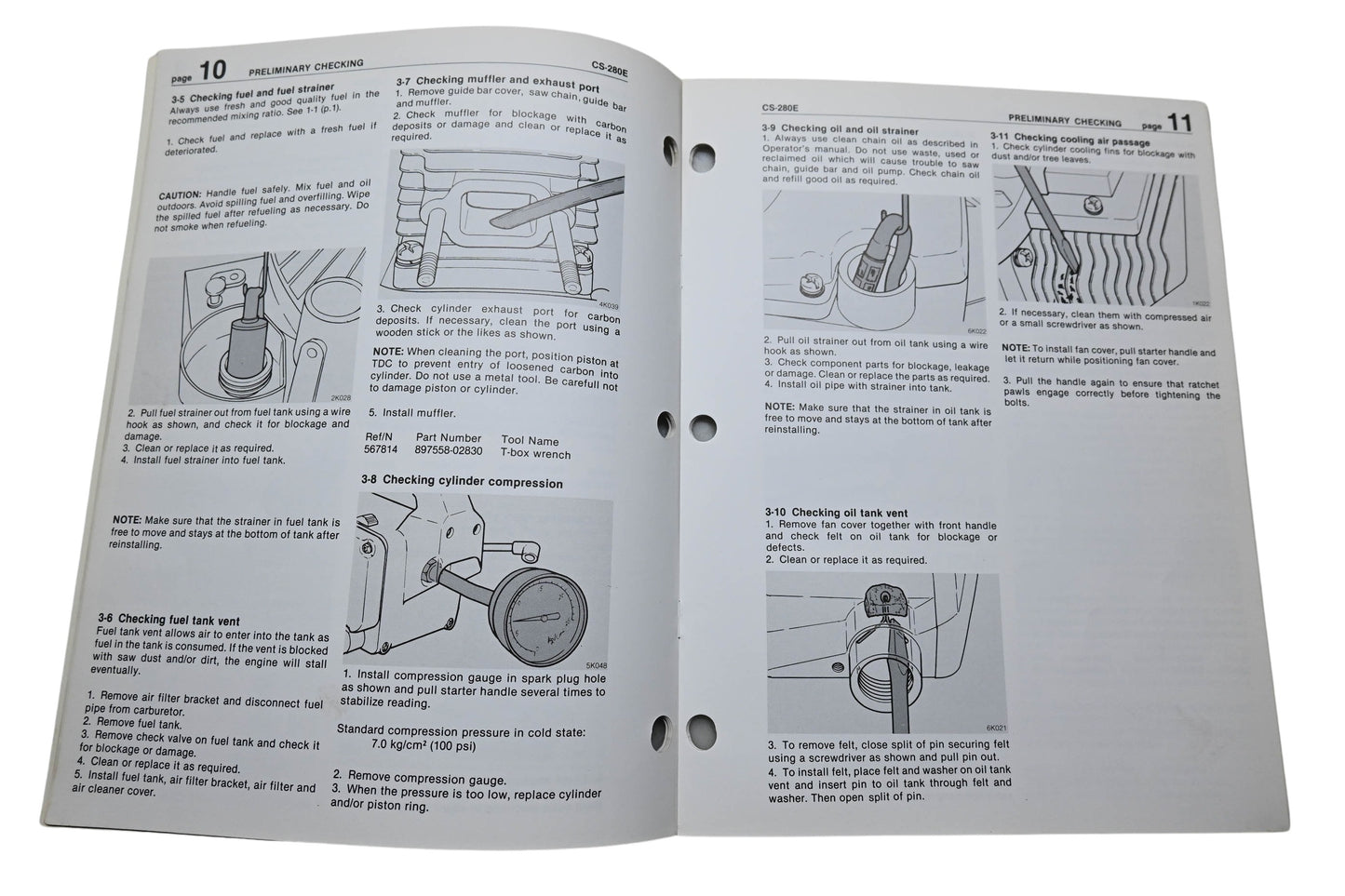 Kioritz Corporation 401-07 Echo Chain Saw Service Manual CS-280E