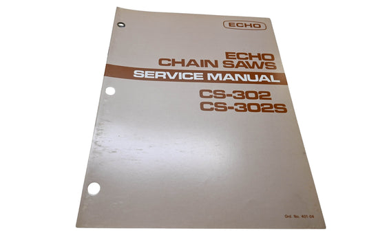 Kioritz Corporation 401-04 Echo Chain Saws Service Manual CS-302 CS-302S