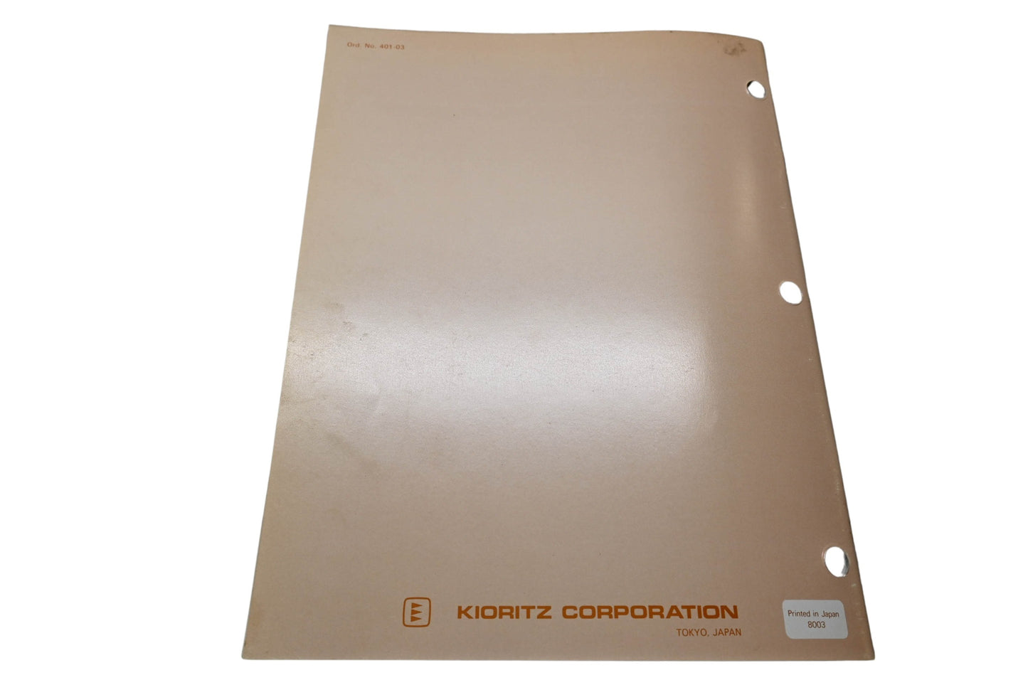 Kioritz Corporation 401-03 Echo Chain Saw Service Manual CS-351VL CS-451VL CS-452VL