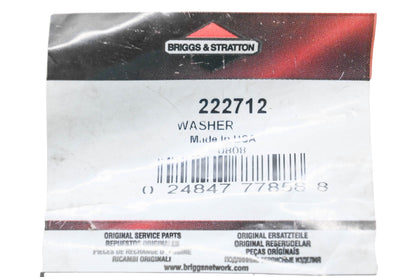 New OEM Briggs & Stratton 222712 Washer NOS