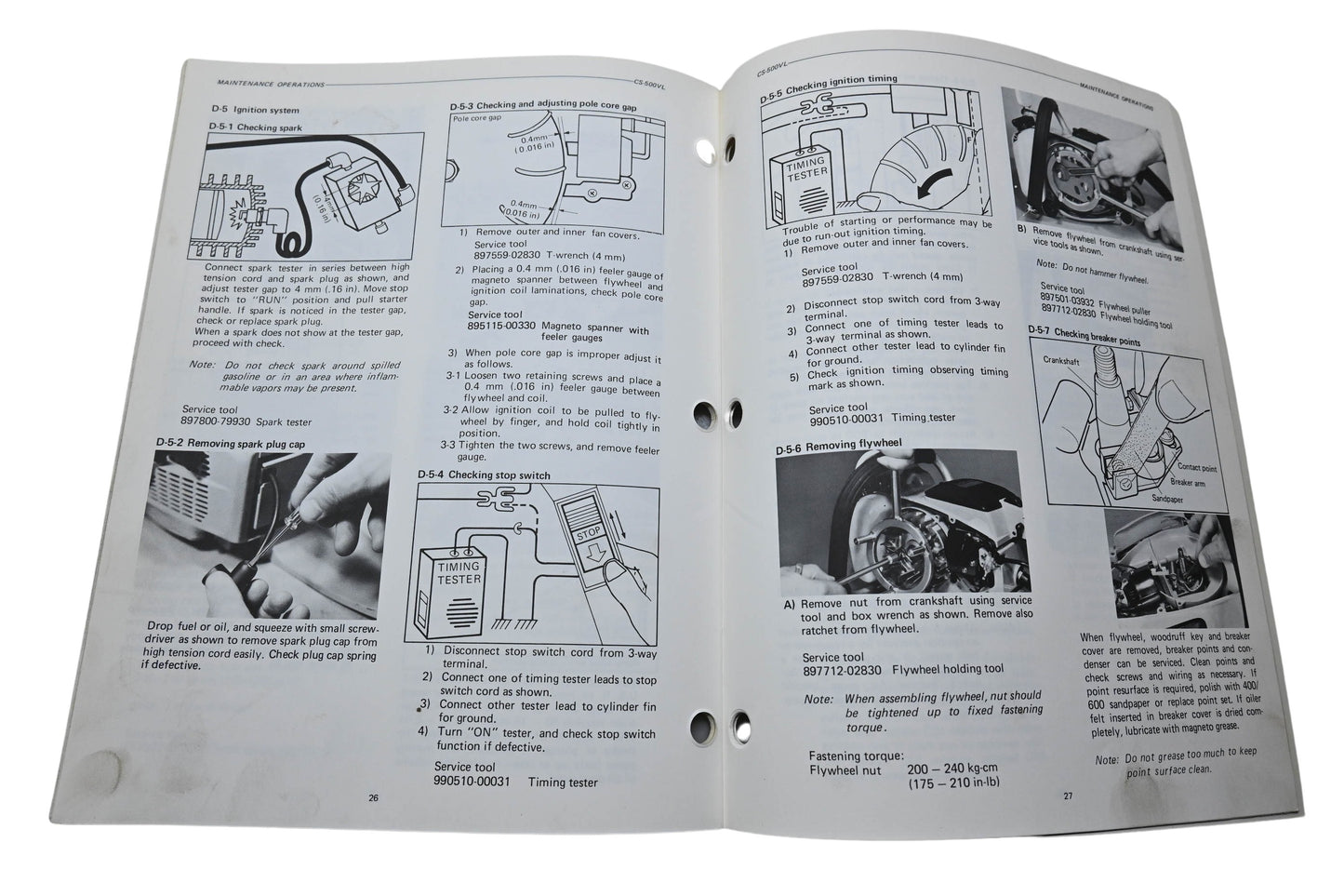 Kioritz Corporation 401-01 Echo Chain Saw CS-500VL Service Manual