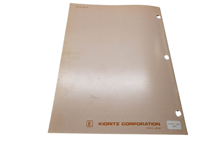 Kioritz Corporation 401-02 Echo Chain Saw Service Manual CS-602VL CS-702VL CS-702EVL CS-750VL CS-750EVL