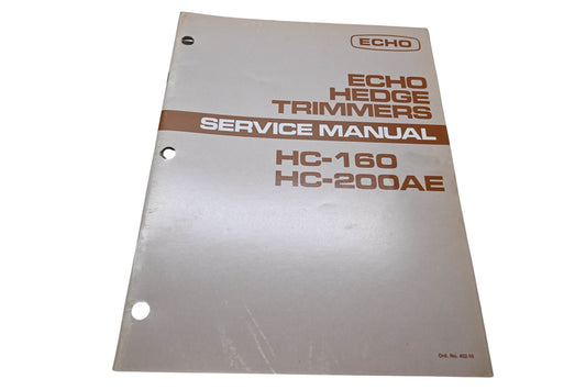 Kioritz Corporation 402-10 Echo Hedge Trimmers Service Manual HC-160 HC-200AE