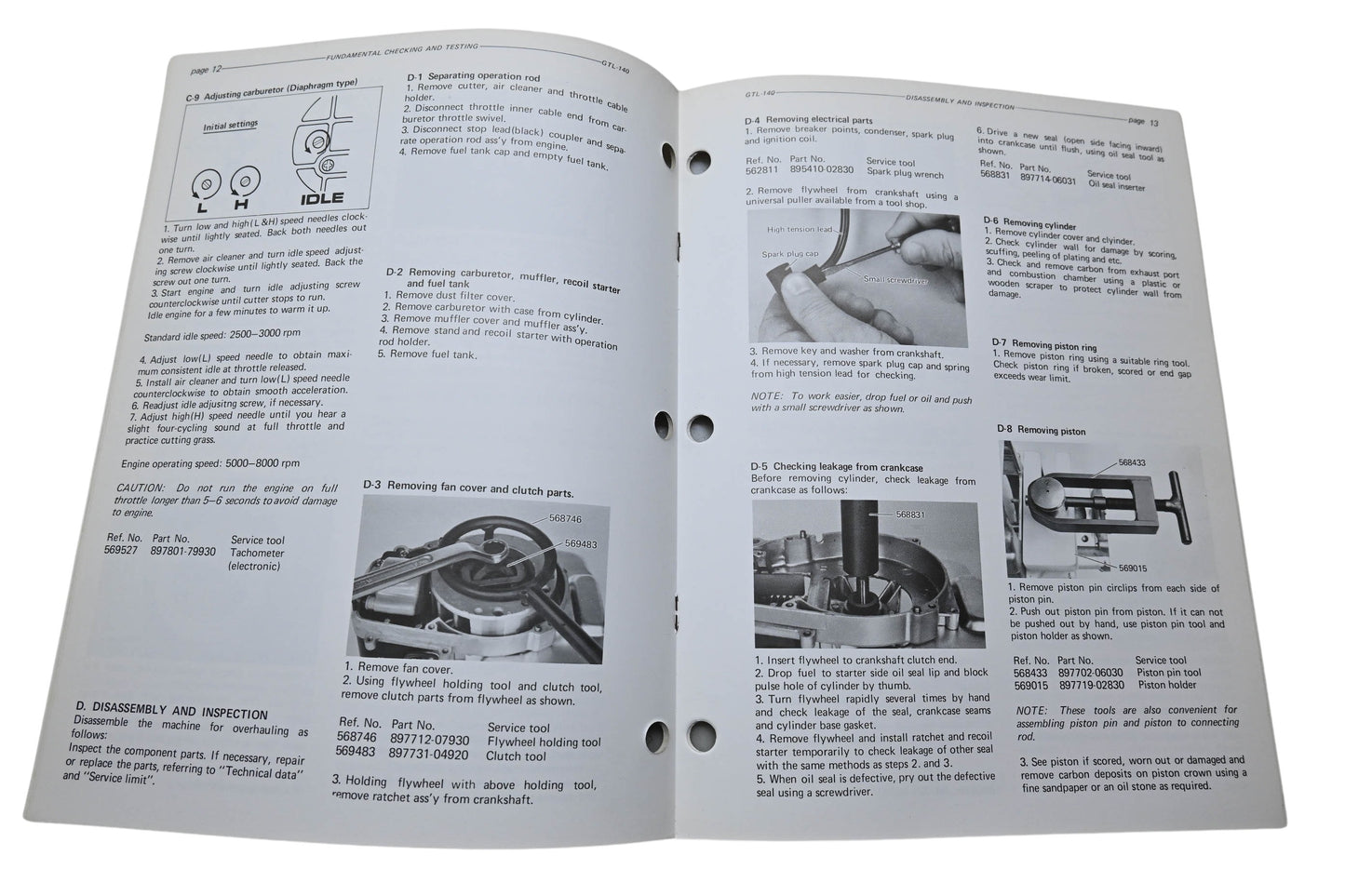 Kioritz Corporation 402-02 Echo Weed & Grass Trimmer Service Manual GTL-140