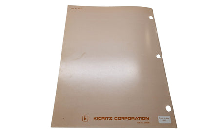 Kioritz Corporation 402-01 Echo Weed & Grass Trimmers Service Manual SRM-140D SRM-140DA