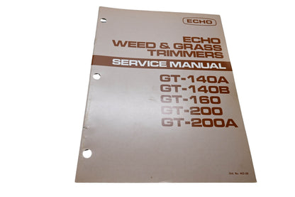 Kioritz Corporation 402-09 Echo Weed & Grass Trimmers Service Manual GT-140A GT-140B GT-160 GT-200 GT-200A