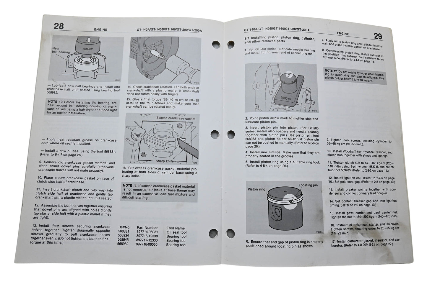 Kioritz Corporation 402-09 Echo Weed & Grass Trimmers Service Manual GT-140A GT-140B GT-160 GT-200 GT-200A