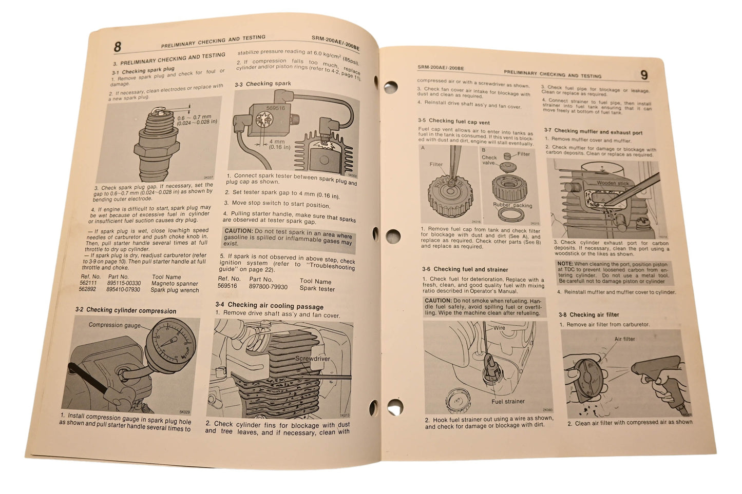 Kioritz Corporation 402-07 Echo Trimmer Brush Cutters Service Manual SRM-200AE SRM-200BE