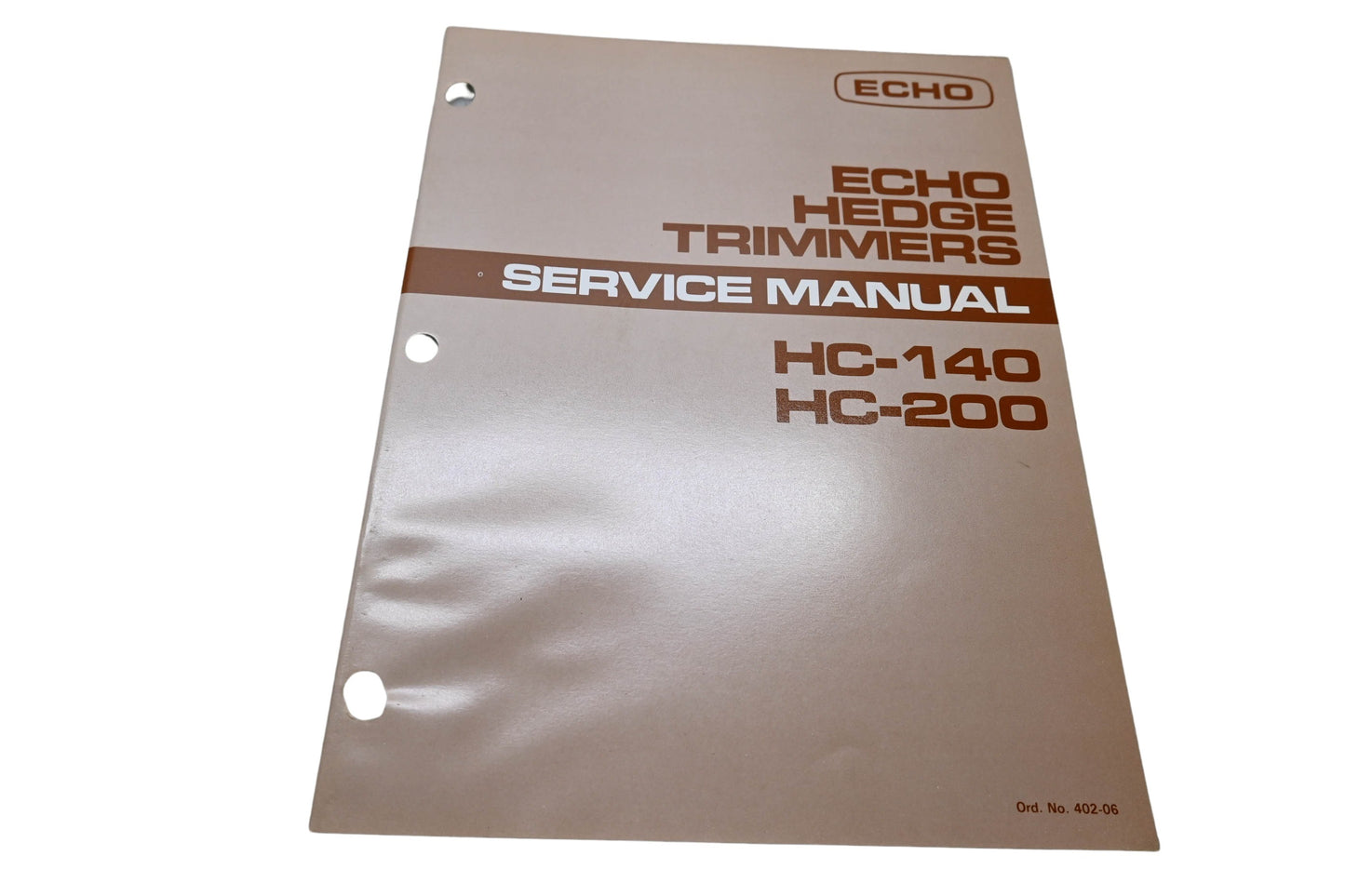 Kioritz Corporation 402-06 Echo Hedge Trimmers Service Manual HC-140 HC-200